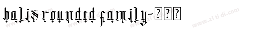 halis rounded family字体转换